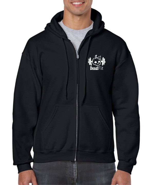 Deadfit Embroidered Black Zipped Hoody