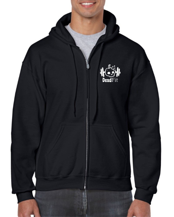 Deadfit Embroidered Black Zipped Hoody