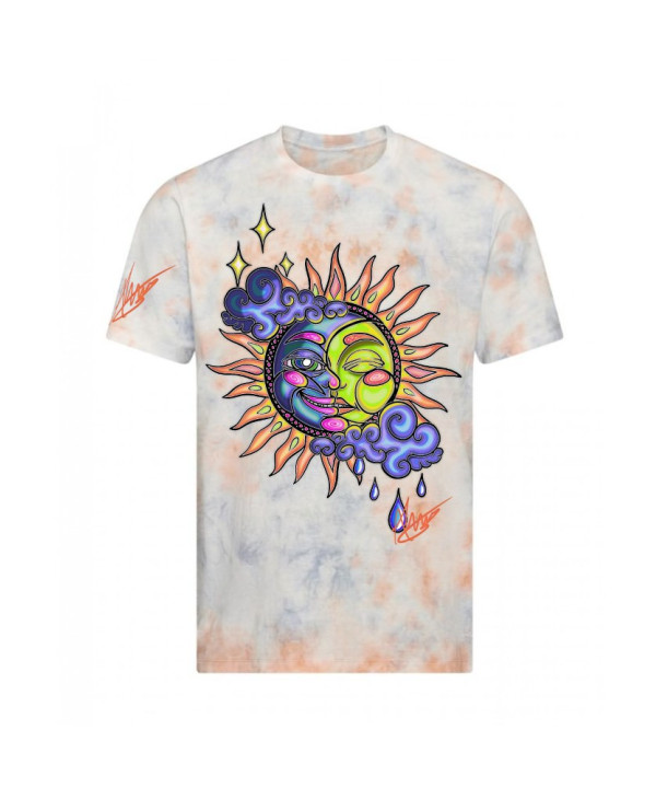Celestial Sun and Moon Tiedye T Celestial Sun and Moon Tiedye T