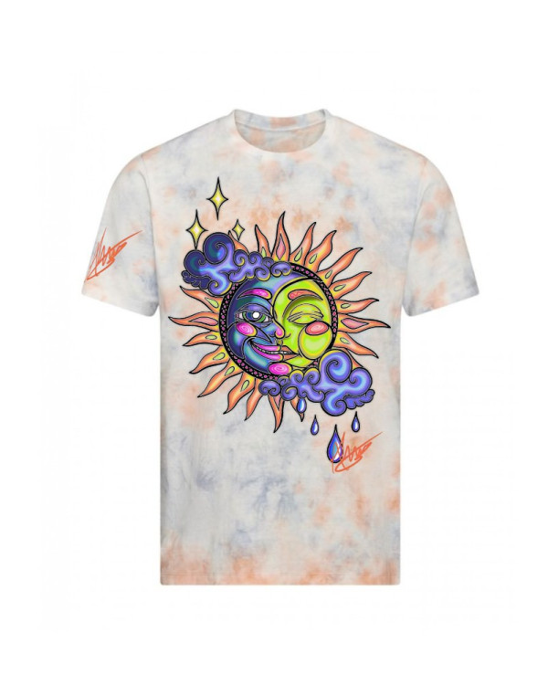 Celestial Sun and Moon Tiedye T Celestial Sun and Moon Tiedye T