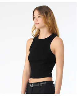 Women’s micro rib racer tank