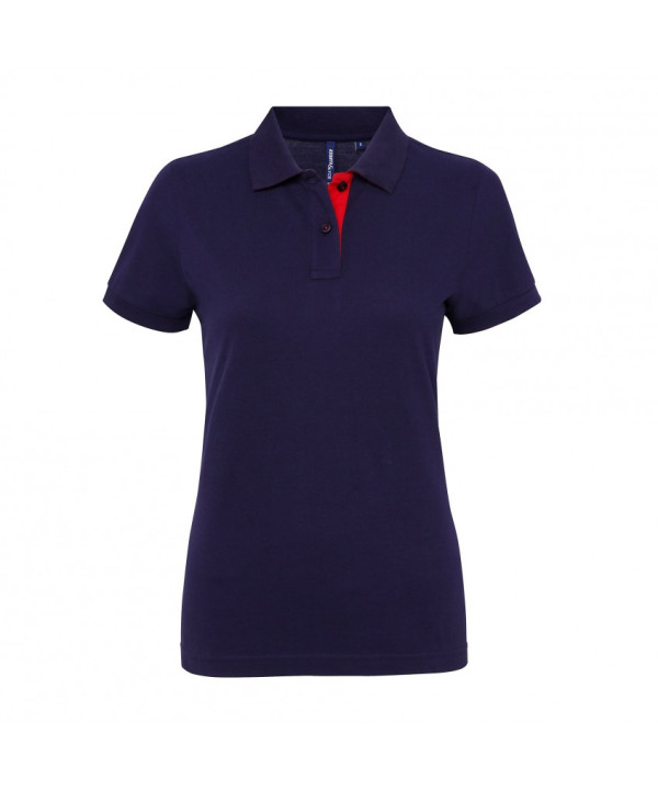 Ladies Contrast Polo