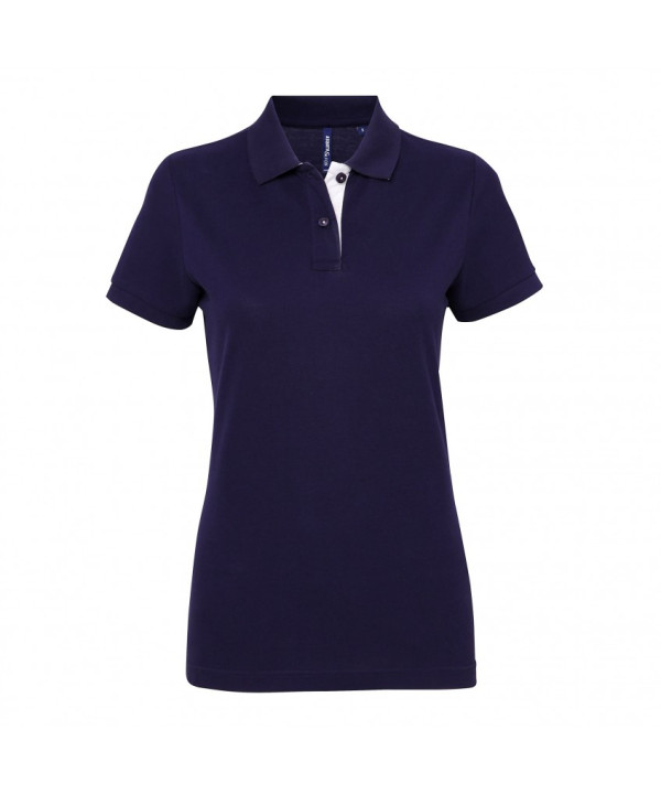 Ladies Contrast Polo