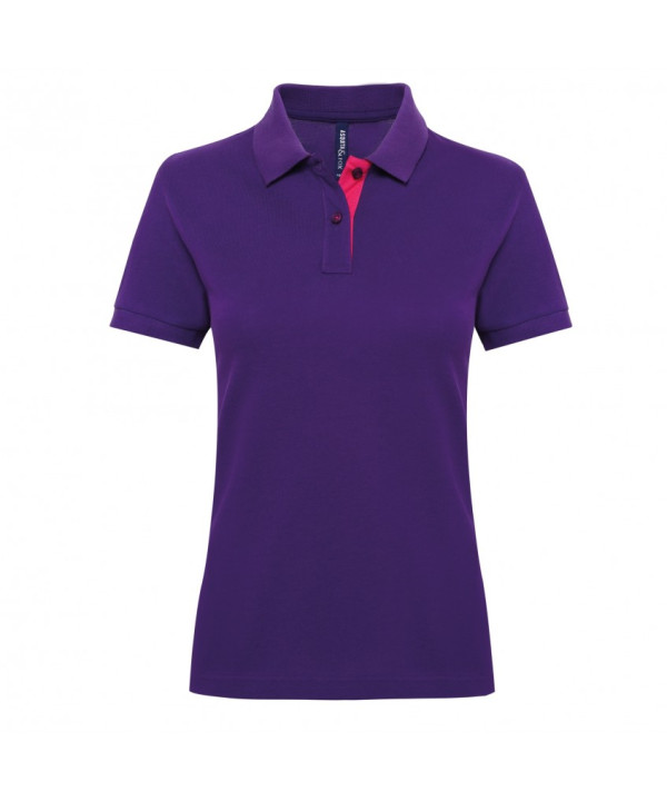 Ladies Contrast Polo