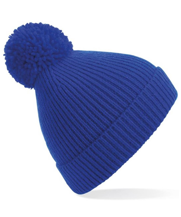 Engineered knit ribbed pom pom beanie Engineered knit ribbed pom pom beanie
