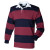 Sewn stripe long sleeve rugby shirt
