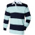 Sewn stripe long sleeve rugby shirt