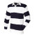 Sewn stripe long sleeve rugby shirt