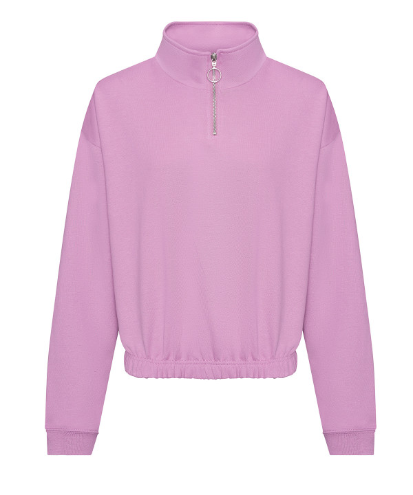 Womens Cropped 1/4 Zip Sweat Womens Cropped 1/4 Zip Sweat