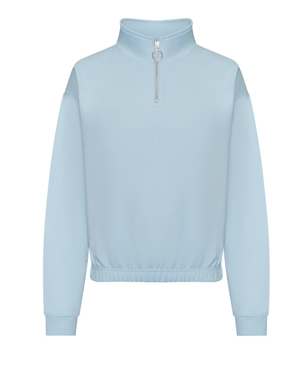 Womens Cropped 1/4 Zip Sweat Womens Cropped 1/4 Zip Sweat
