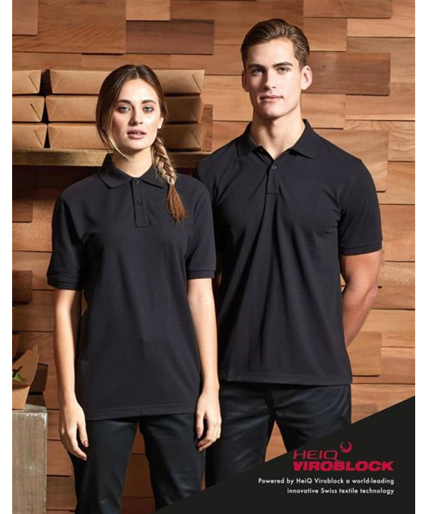 Unisex polo shirt, powered by HeiQ Viroblock Unisex polo shirt, powered by HeiQ Viroblock