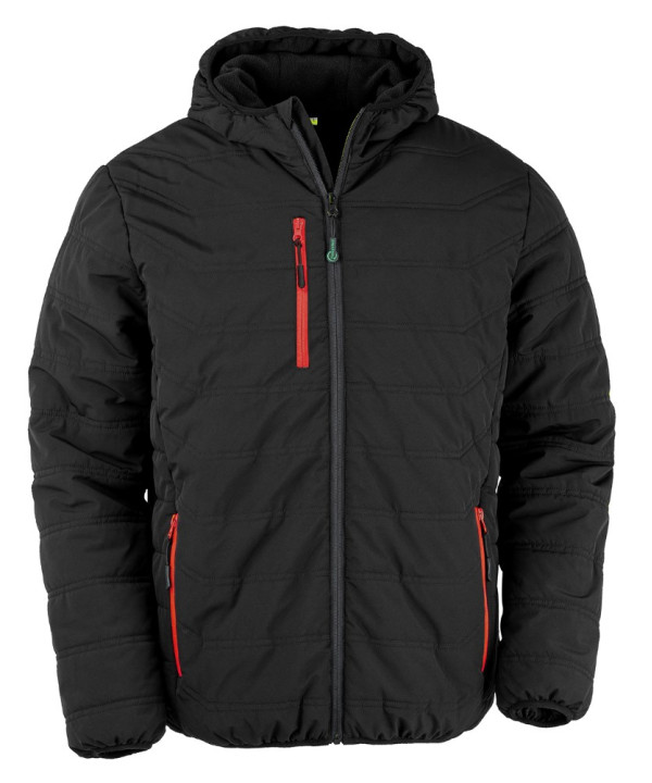 Recycled black compass padded winter jacket Recycled black compass padded winter jacket
