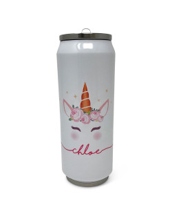 Double Wall 17oz Stainless Steel Can w/ Straw Double Wall 17oz Stainless Steel Can w/ Straw