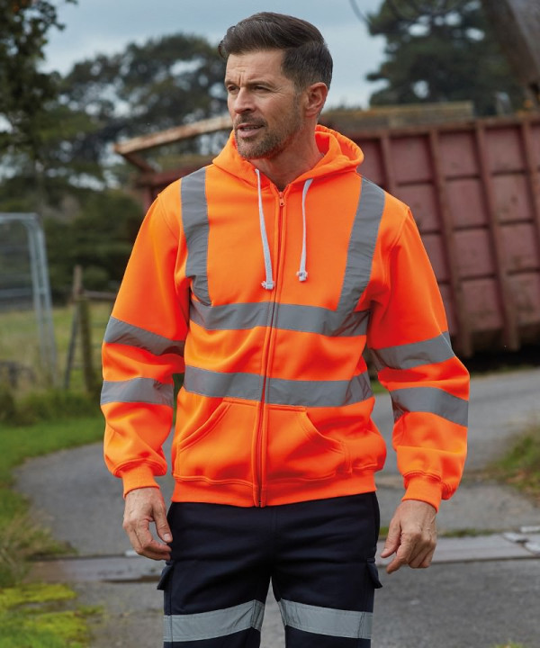 Hi-Viz Zipped Hoody