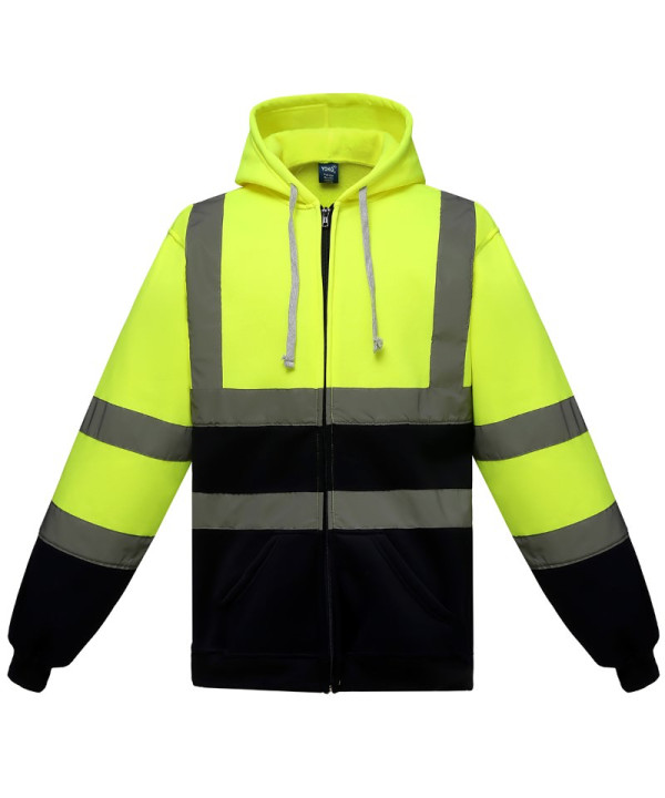 Hi-Viz Zipped Hoody