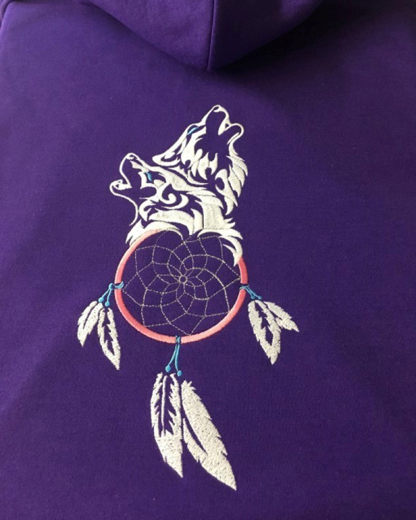 Embroidered Howling Dreamcatcher