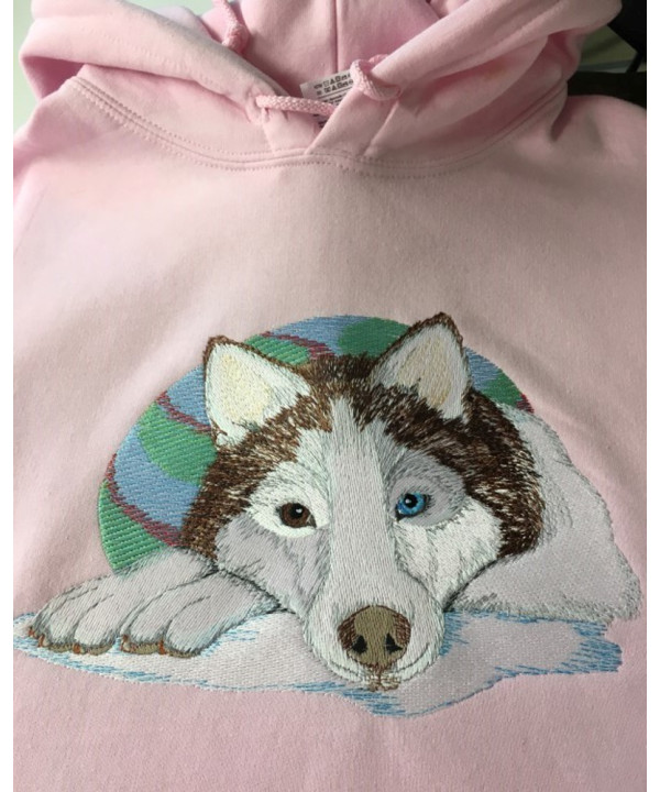 Embroidered Siberian Husky