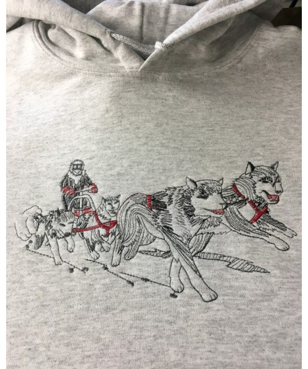 Embroidered Sled Dog Team