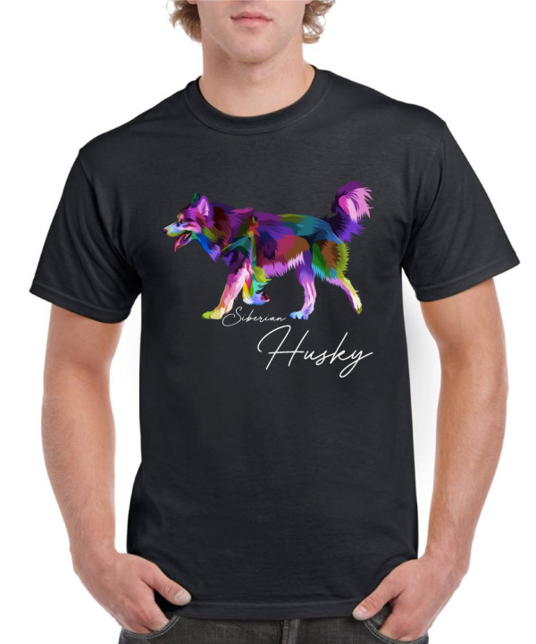 Abstract Walking Husky