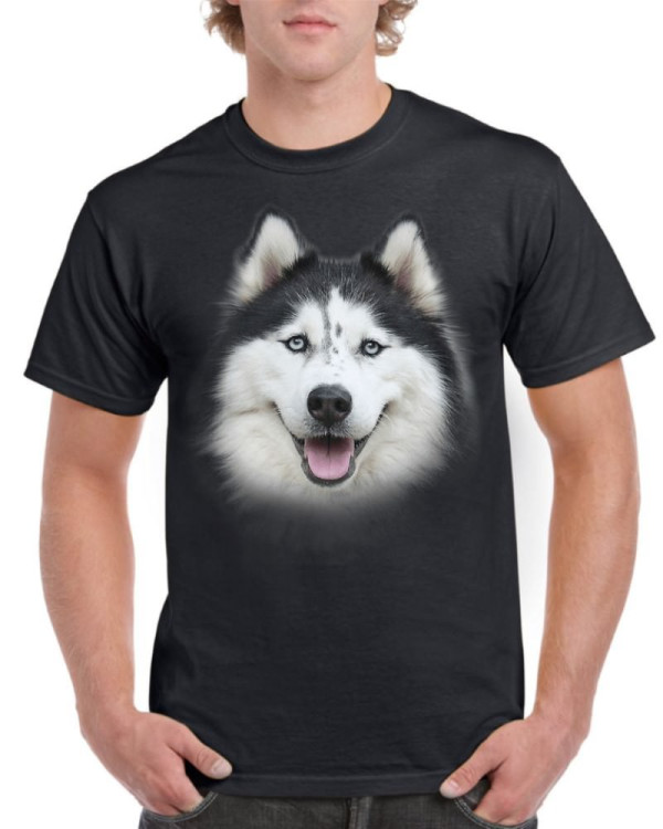 Husky Head design on Unisex T-Shirt or Hoodies