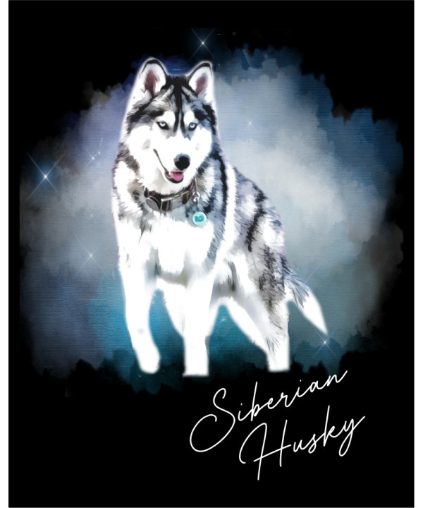 Husky Standing Watercolour Husky Standing Watercolour