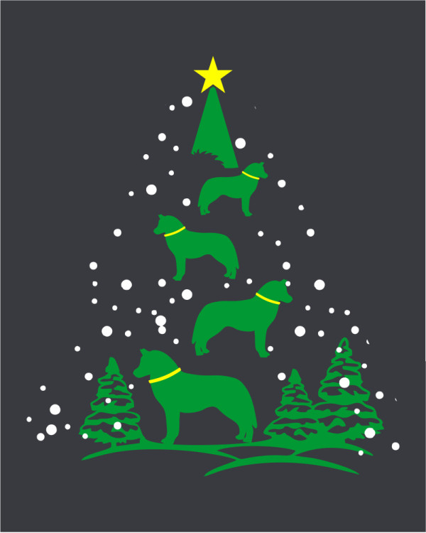 Husky Xmas Tree