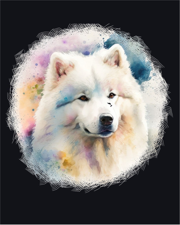 Samoyed Watercolour