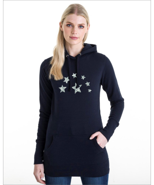 Circling Stars Longline Hoody