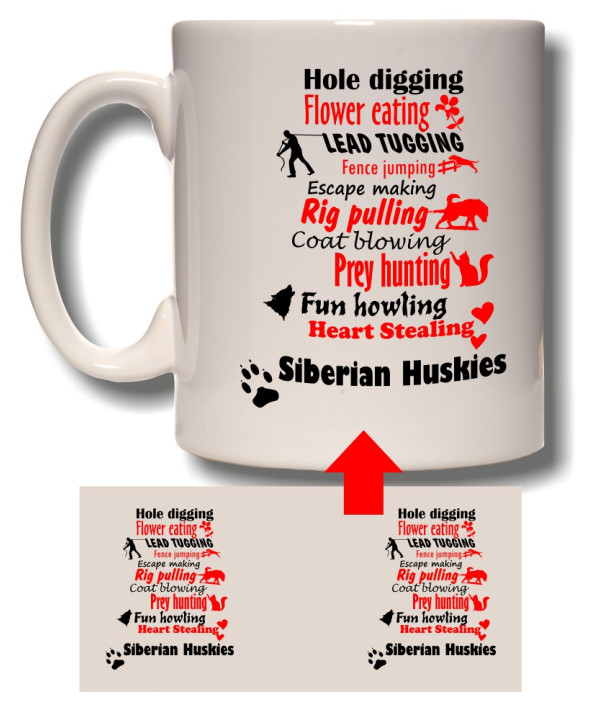 Heart Stealing Huskies Mug