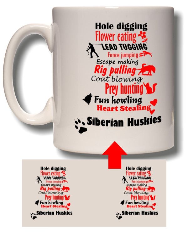 Heart Stealing Huskies Mug