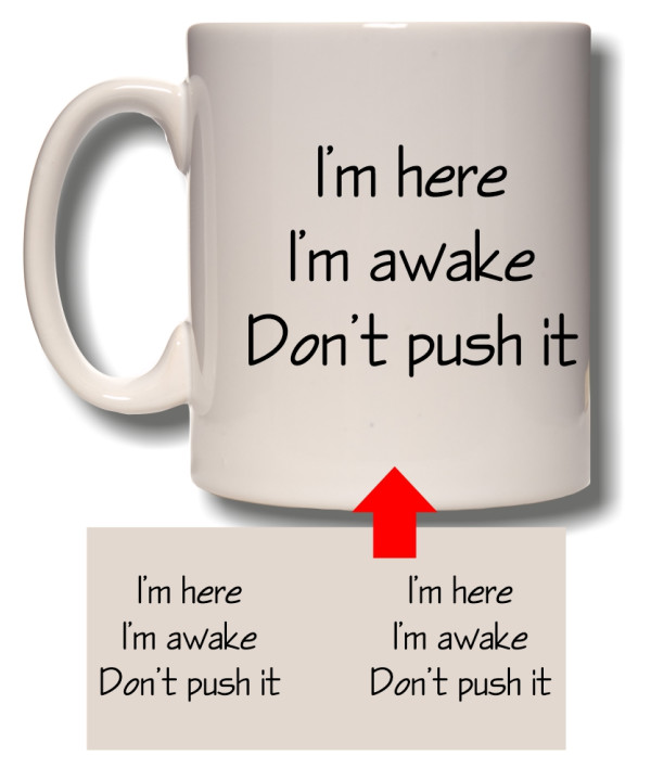 I'm here mug